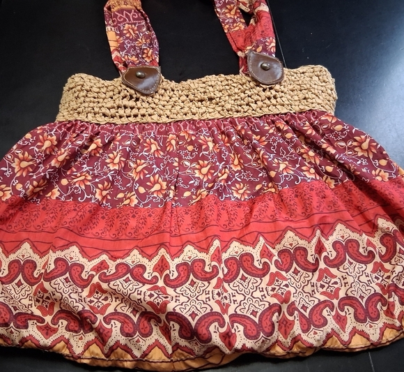 NWOT Boho Floral & Paisley Printed Tote Bag - Picture 3 of 9